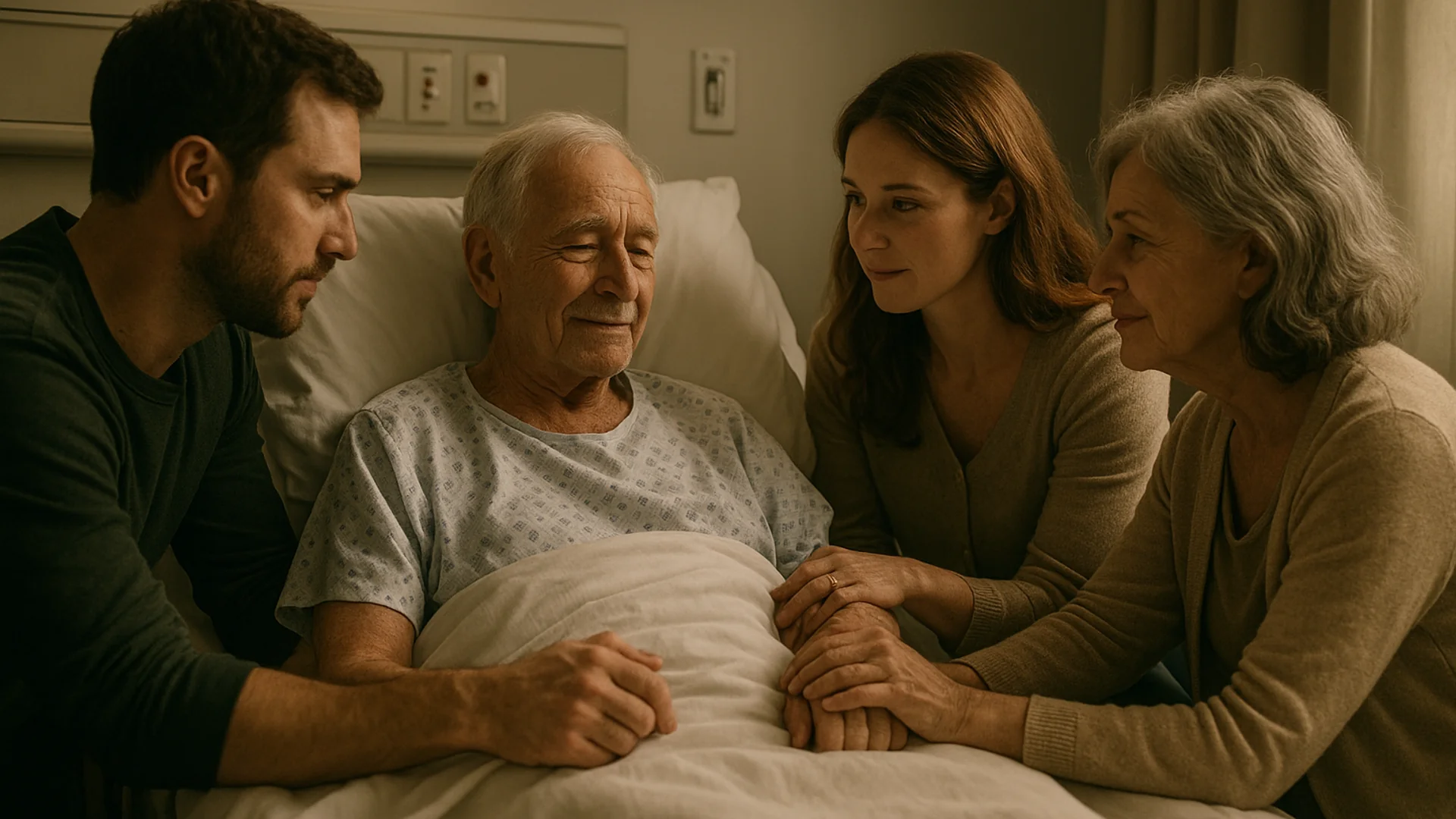 Family members supporting each other through health challenges