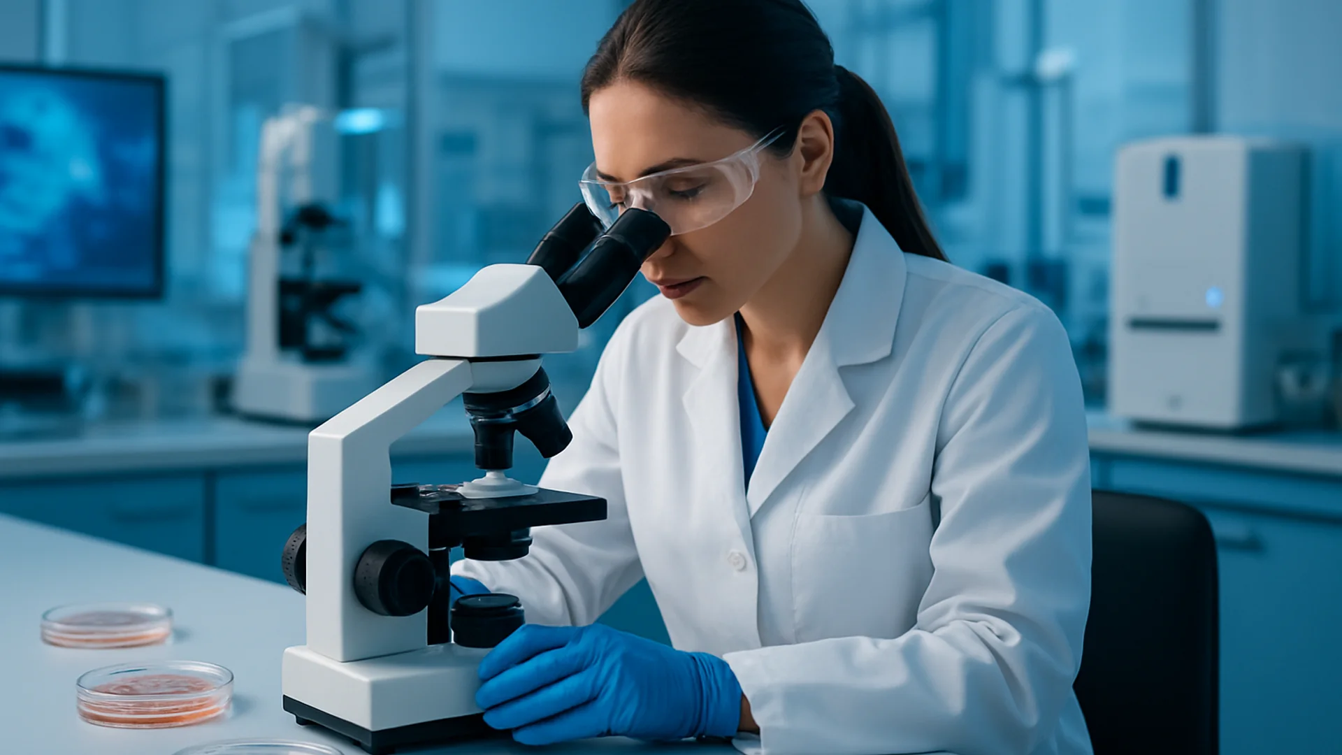 Advanced medical research facility with modern surgical planning technology
