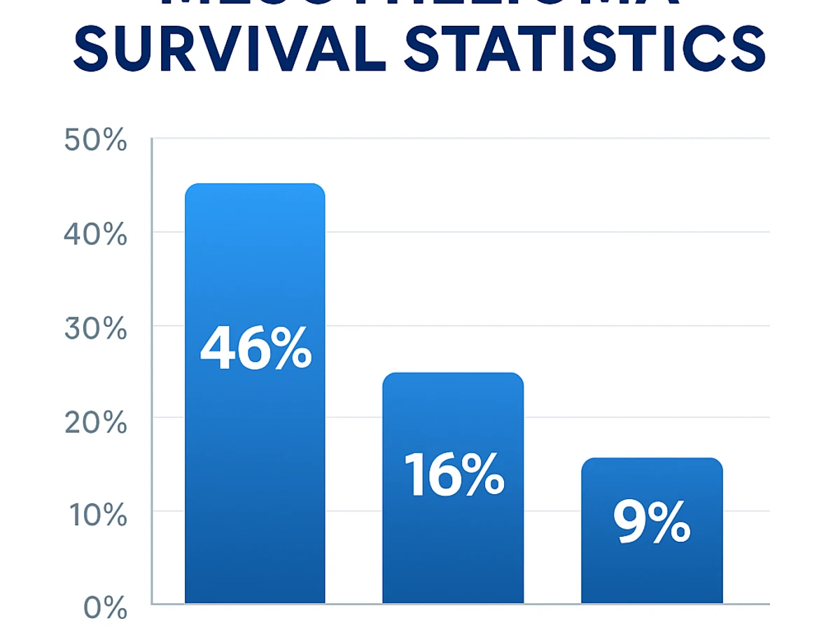 Medical chart showing peritoneal mesothelioma survival rate improvements with advanced treatment